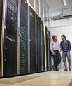 The Genome DK HPC HUB supercomputer at Aarhus University was used for a considerable part of the data processing in connection with mapping the Danish genome. Professor Anders Børglum, Department of Biomedicine (right), is seen here with Professor Mikkel