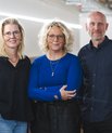 Line Borreskov Dahl, head of the Research Unit in the Centre for Planned Surgery, professor Mette Terp Høybye, and professor David Høyrup Christiansen are the central driving forces behind the establishment of a new university clinic.