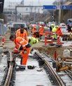 Letbane-byggeriet er i fuld gang på Randersvej og nærmer sig nu Health. Foto: Aarhus Letbane.