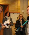 Erik Kaadt receiving the prize for 2nd best poster